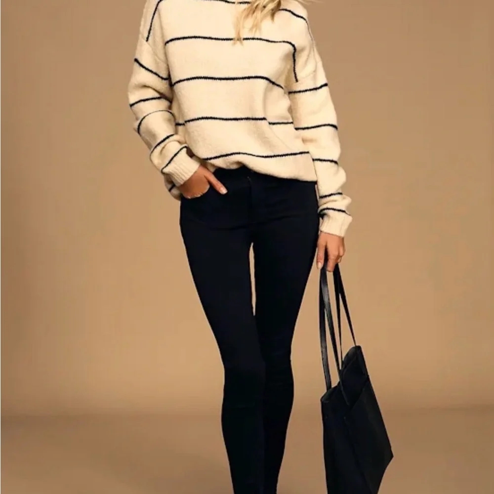 Striped Cream Sweater - Picture 2 of 3
